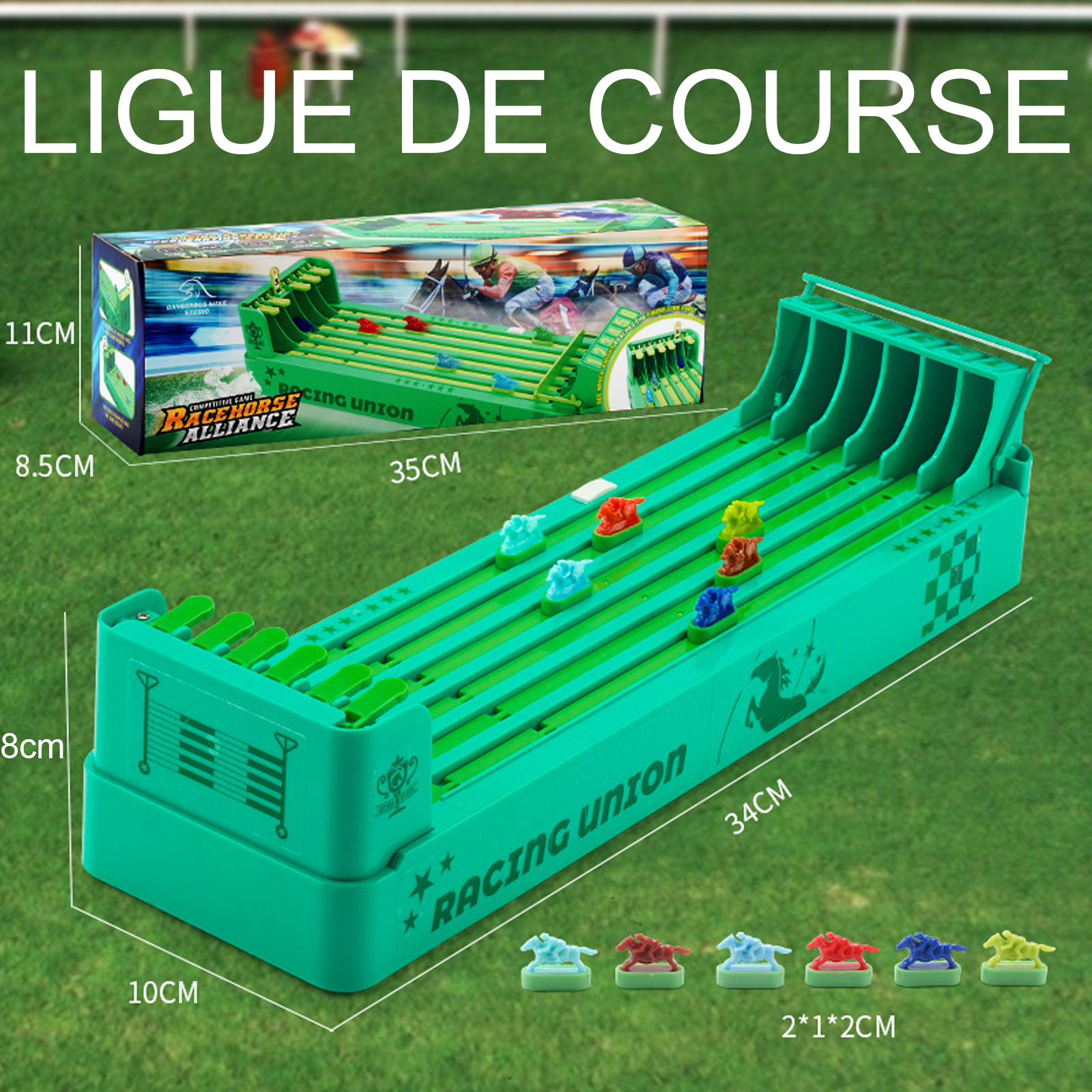Jouets pour enfants 34x10x8CM Matériaux ABS électrique Cadeau idéal pour les réunions de famille Jouets de courses hippiques