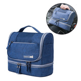 Trousse de toilette 600D toile oxford 13x21x25cm suspendu cyan trousse de maquillage étanche sac de voyage organisateur pratique