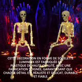 Squelette 90cm halloween squelette lumineux décoration squelette simulé pouvant se tenir debout et se suspendre décoration de fête