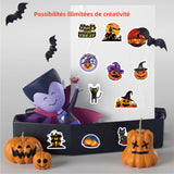 Autocollants 160 feuilles stickers scrapbooking vintage exquis album carnet déco autocollants thème de l'Halloween thèmes vacances