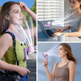 Ventilateur 6000mah 6,2 x 5,7 x 17,8 cm 199 vitesses pliable et portable conception anti-bruit affichage numérique intelligent