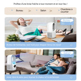 Mini refroidisseur d'air de bureau Ventilateur sans pales pour le refroidissement climatisation humidificateur climatisation USB