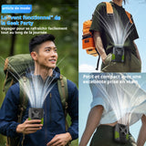 Ventilateur de table 4000mAh 5300rpm ventilateur de bureau puissant portable avec lumière 3 vitesses pour l'extérieur camping