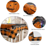 Nappe d'halloween 153x259cm halloween carré nappe citrouille et toile d'araignée decoration halloween effrayante tissu interieur