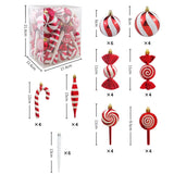 Coffret cadeau de décoration de Noël, divers pendentifs peints, ensemble de décoration d'arbre de Noël, petits pendentifs