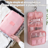 Trousse de toilette de Voyage Volume élevé Tissu imperméable Fermeture éclair Pliable Pour Hommes et Femmes Trousse de Maquillage