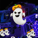 TD® 2 ballons d'Halloween en forme de citrouille fantôme, décoration de scène de fête de vacances, ballons d'horreur