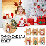 Boite à Bijoux 9x5x6cm 24 pcs Boîte à bonbons de noël créative emballage cadeau  papier kraft flocon de neige boîte cadeau vacances