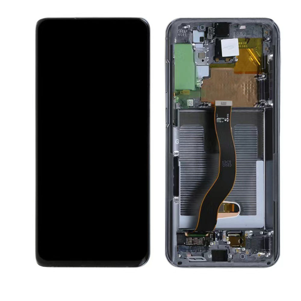 Assemblage d'écran de téléphone mobile  S20PLUS avec cadre   Très translucide   Très sensible   Résistant aux empreintes digitales