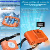 Ventilateur 100 niveaux de vitesse du vent 10000mah ventilateur de refroidissement portable pour semi-conducteurs ceinture réglable