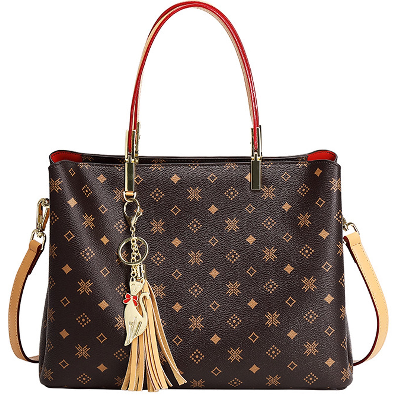Sac a main en cuir véritable pour femme sac à bandoulière élégant grande capacité sac fourre-tout sac à dos mode bandoulière sac