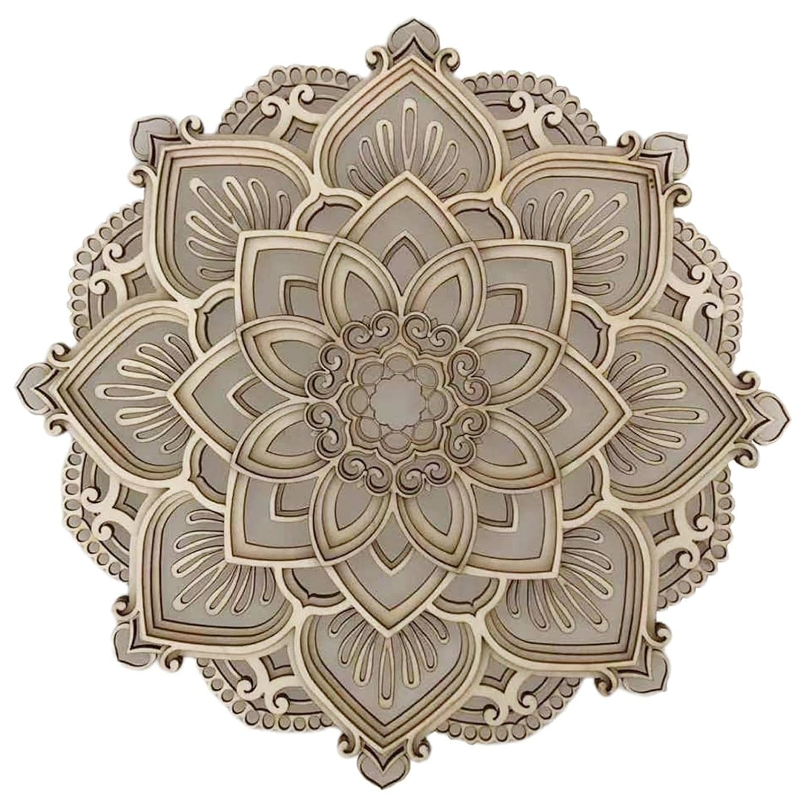 Applique murale mandala en bois 10W charge USB gravé à la mandala night light pour la décoration de salle de yoga à la maison
