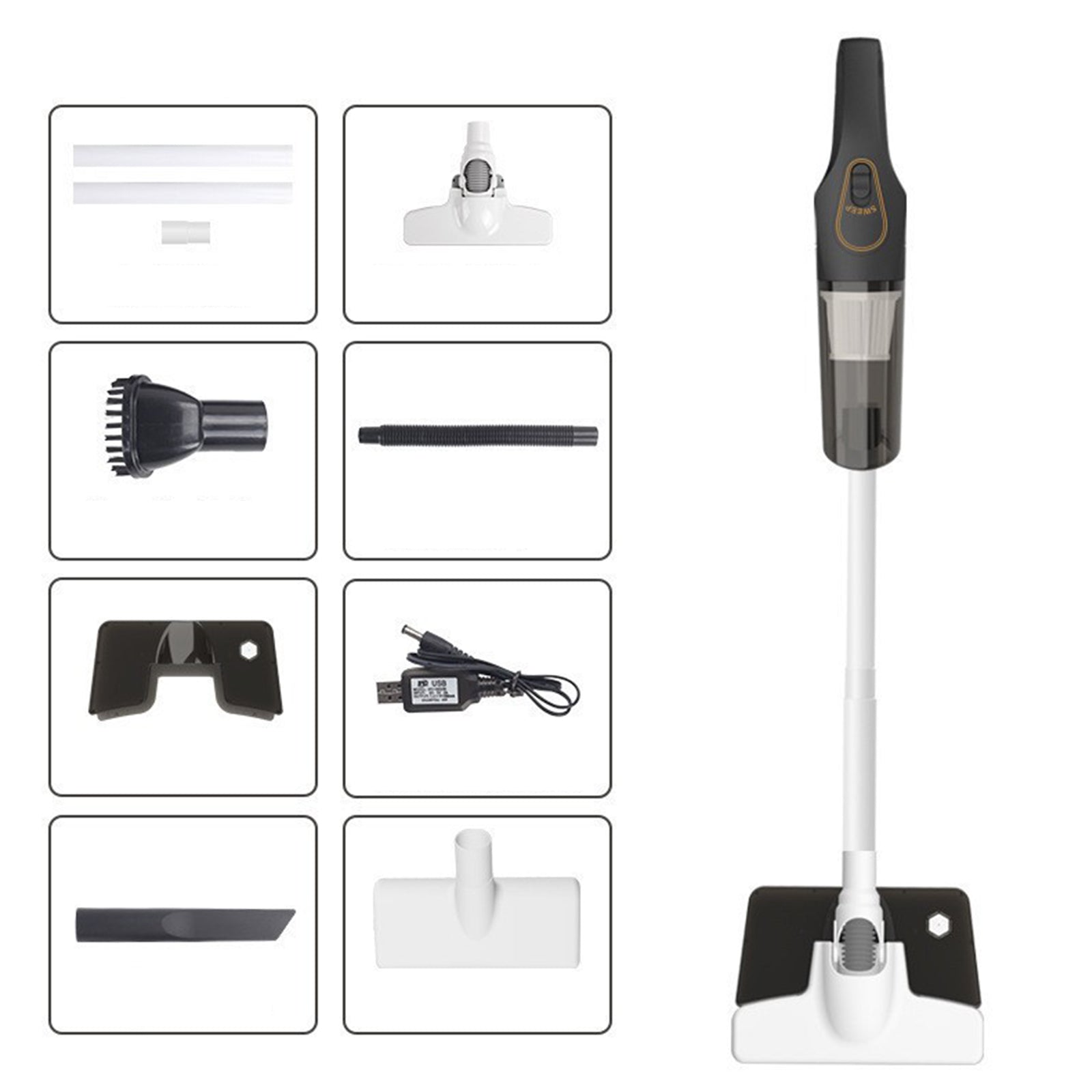 Aspirateur vertical sans fil 120w 2000 mah 10 kpa 260 ml 3ème vitesse longue durée de vie de la batterie léger et facile à tenir