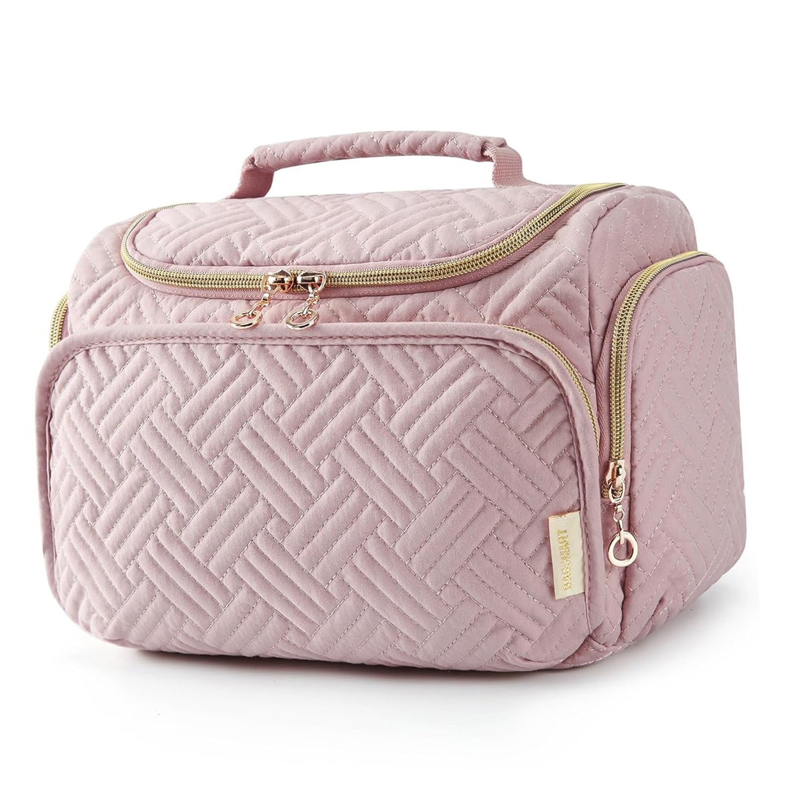 Trousse de toilette rose grande capacité étanche trousse à cosmétiques séparation sèche et humide travel toiletry bag portable