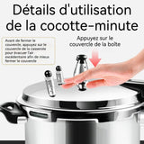 autocuiseur 20x21,5 cm 5L Le pot a une profondeur de 15 cm Large gamme d'utilisations grande capacité, multifonctionnel argent