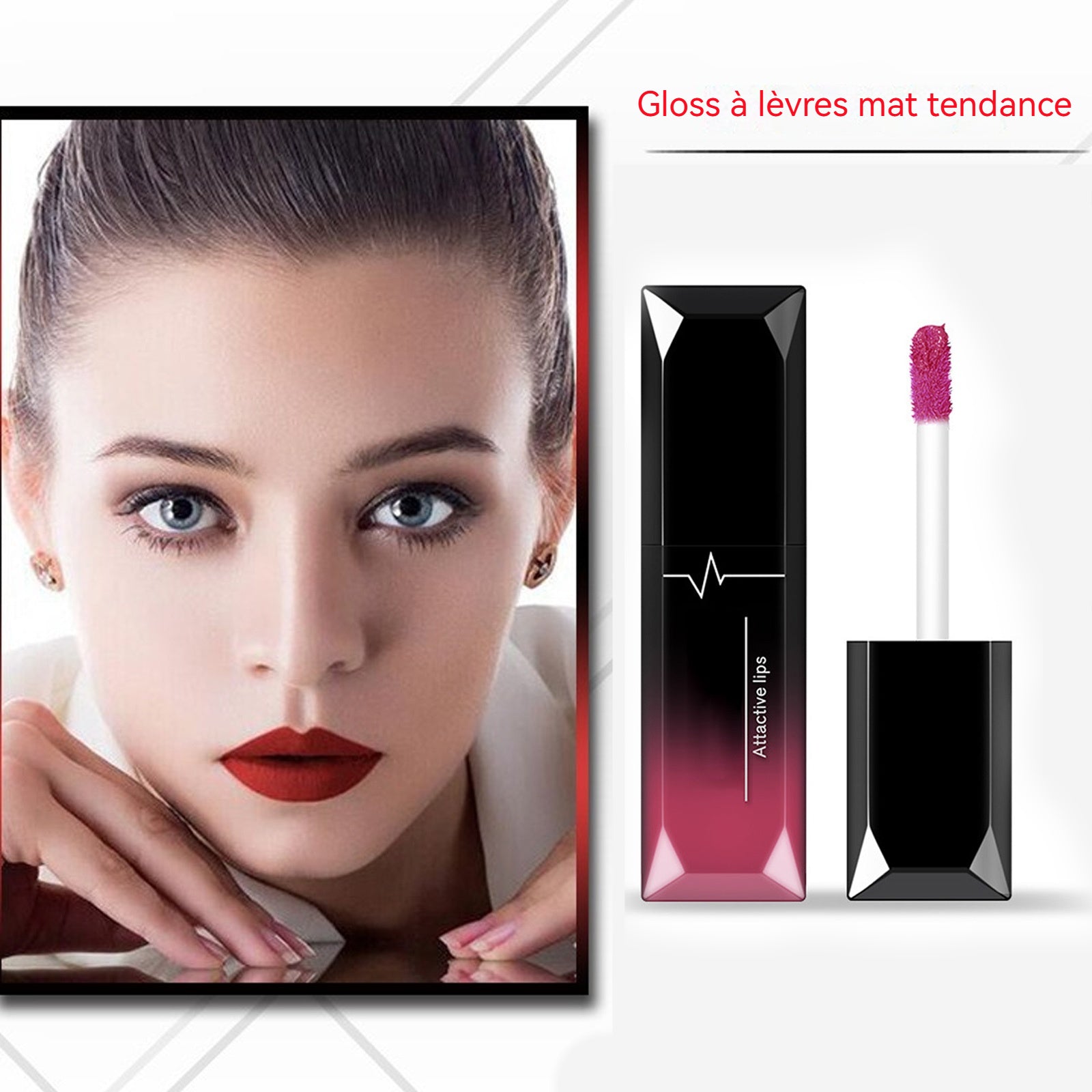 Rouge à lèvres 2x2x7,5cm tube dégradé hydratant fini mat couleurs fantaisie convient au maquillage quotidien professional makeup