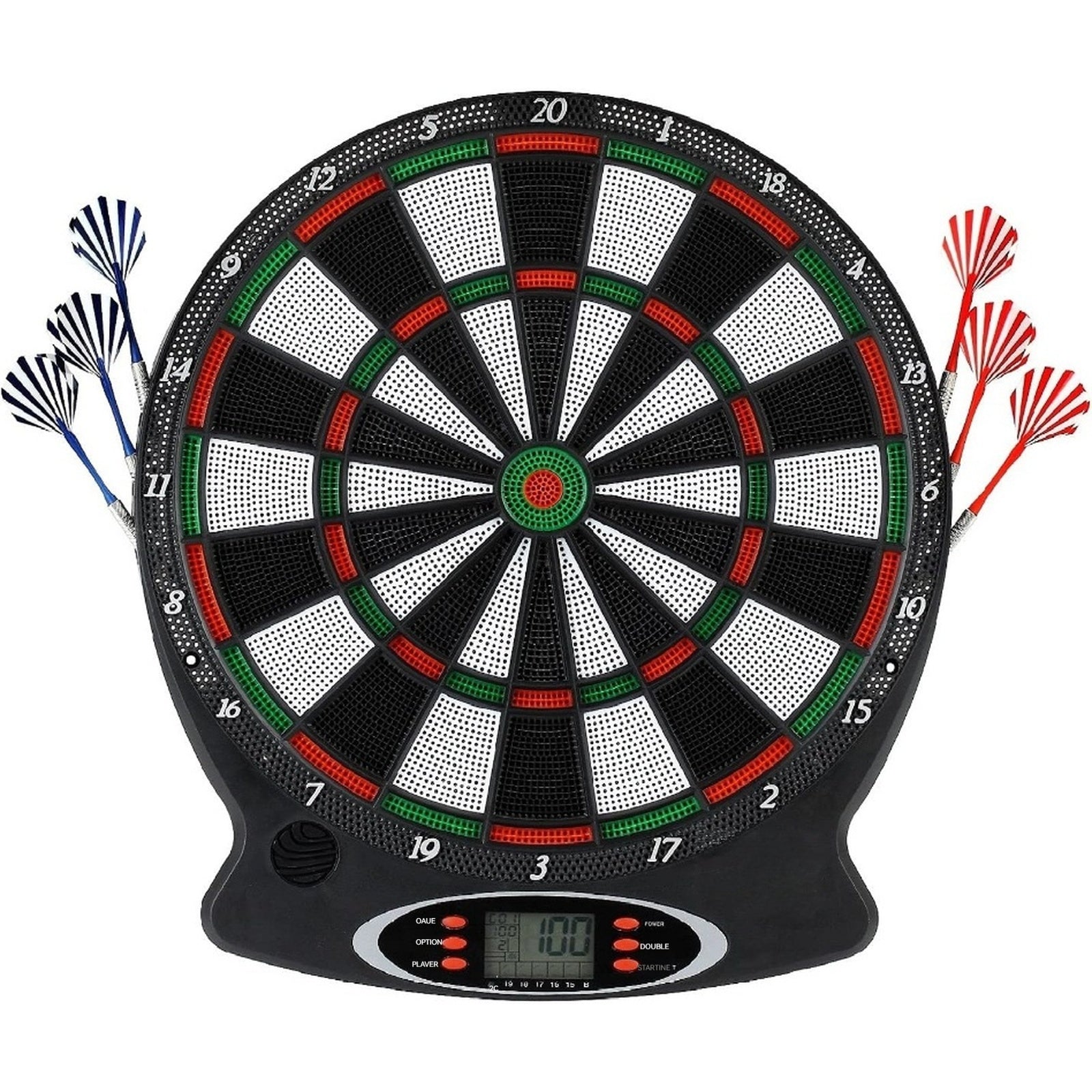 Cible de fléchettes 43cm Conception de score multifonction Facile à installer Adapté pour intérieur et extérieur Jeu de fléchettes