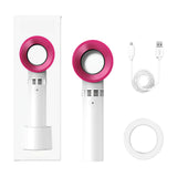 Mini sèche-cheveux rechargeable portable fixateur de cils trois vitesses de vent ventilateur portatif portable extérieur blanc