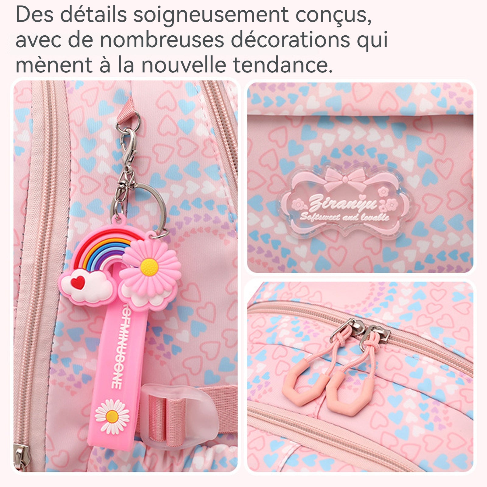 artable à roulettes amovible 45x15x32cm 6roulettes imperméable sac dos et trolley poulie silencieuse grand espace de rangement