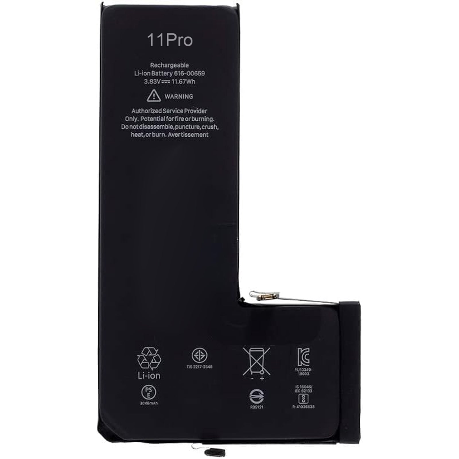 Batterie Premium de Remplacement pour iPhone 11Pro 3046mAh Identique à l'Original Kit Outils Professionnels et adhésif écran Inclus