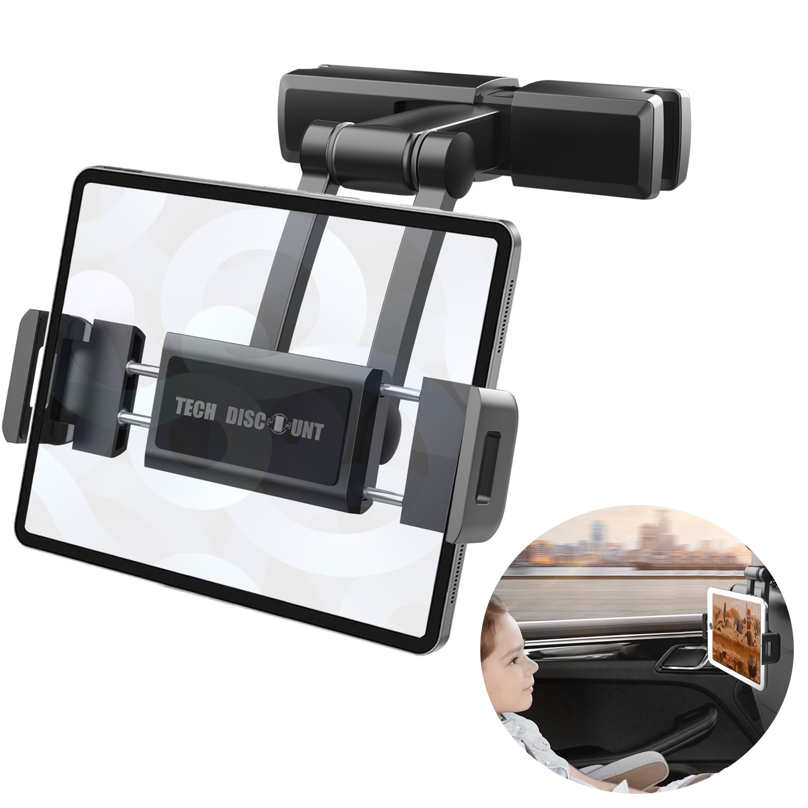 Support télescopique de téléphone portable de voiture support d'  de téléphone portable de siège arrière de voiture de voiture
