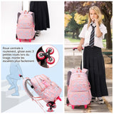 artable à roulettes amovible 45x15x32cm 6roulettes imperméable sac dos et trolley poulie silencieuse grand espace de rangement
