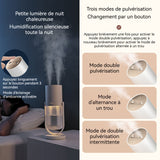 Humidificateur 450ml 3000mAh autonomie 6-8 heures humidificateur de bureau pour chambre à coucher prise Type-C 240x100mm blanc