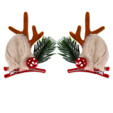 Pince à cheveux en bois de noël, nouvelle collection, décoration de fête, cadeau de noël, pince à oreilles en bois d'élan marron