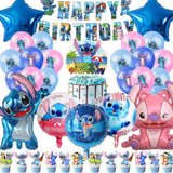 Ballon 39 pcs Décoration de fête à thème de dessin animé pour anniversaire d'enfants drapeau gâteau ballon Décoration de ballons
