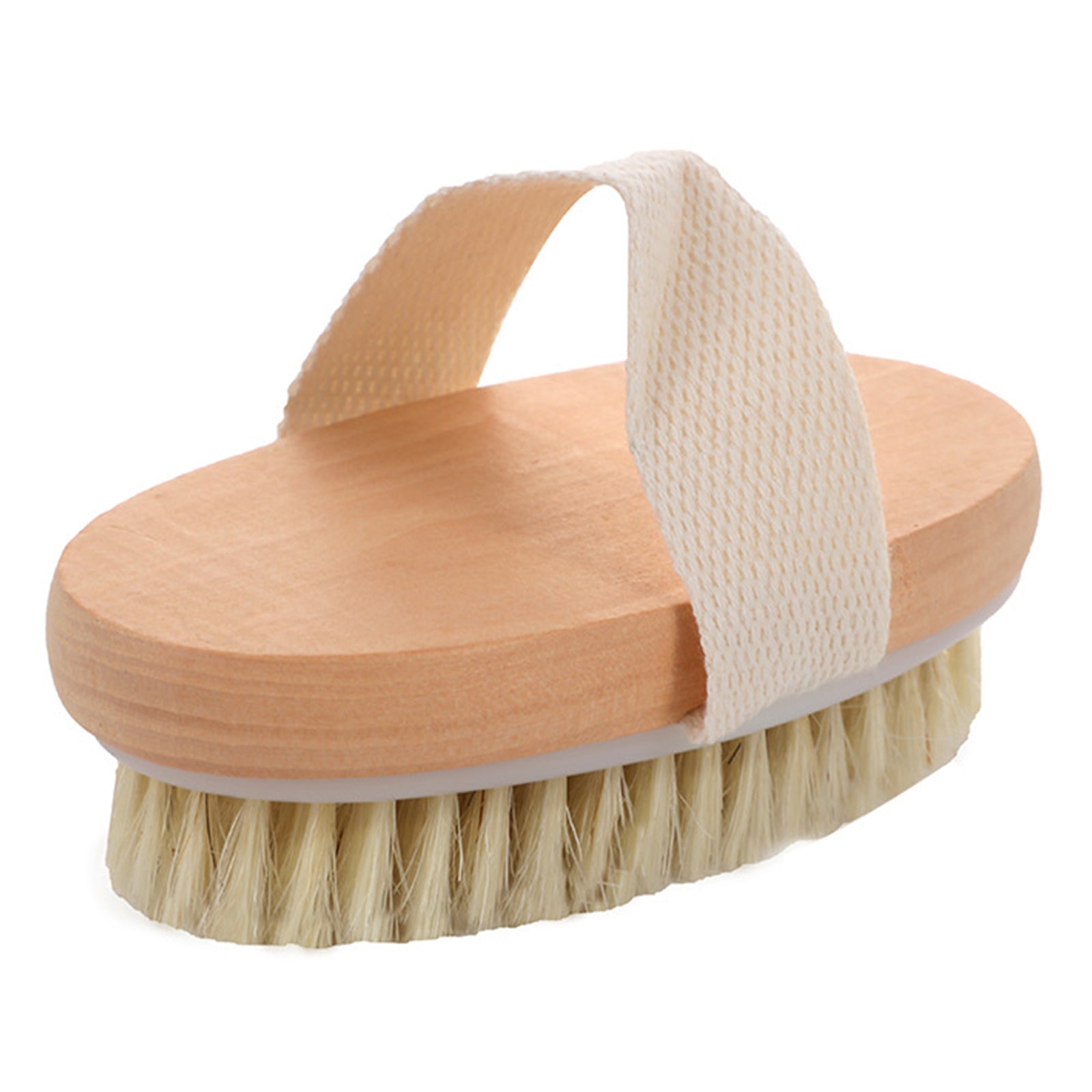 Brosse de bain en poils de sanglier et bois ovale en forme brosse pour le corps multifonctionnel brosse corps a sec brosse à dos