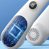 Ventilateur de cou sans feuilles   2400mA   Affichage numérique intelligent   Refroidissement rapide   Ventilateur de nuque