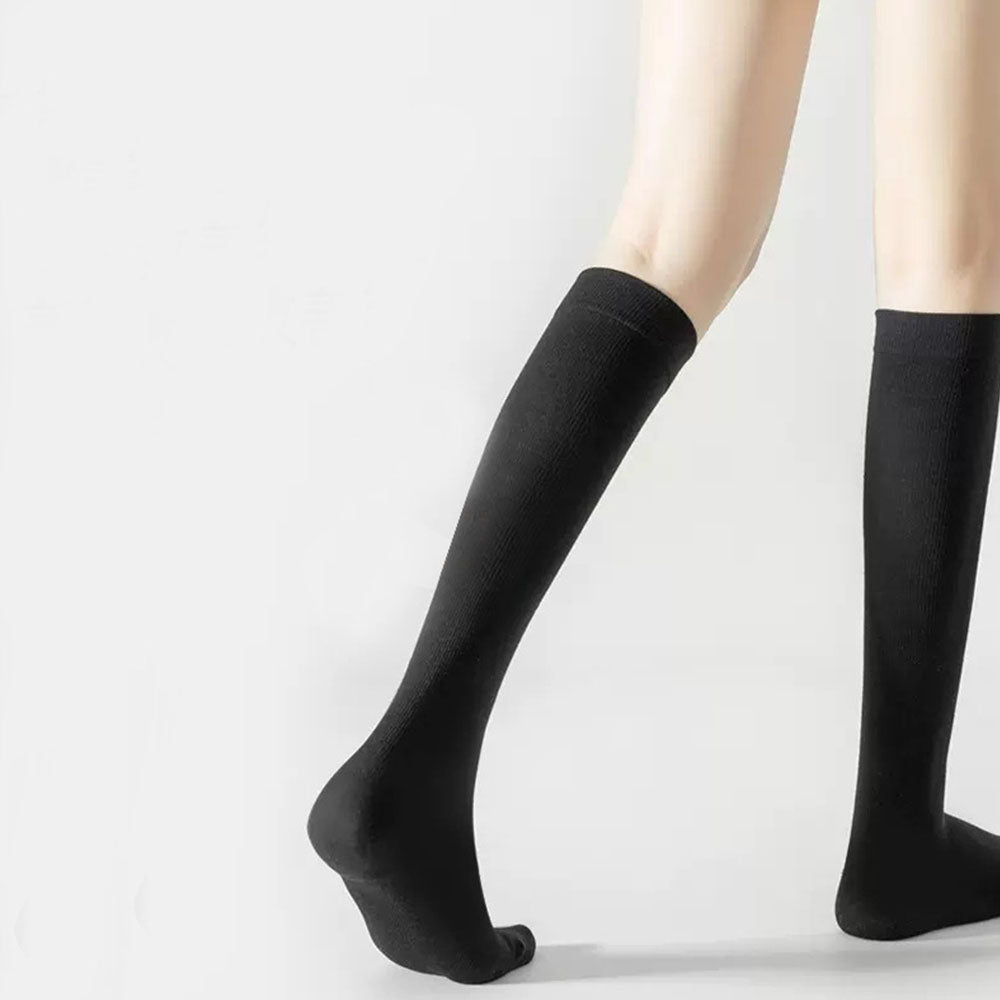 Bas de compression pour hommes et femmes, chaussettes de sport et de fitness, chaussettes de compression hautes et amincissantes