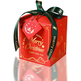 Emballage de noël 3 styles 9 pièces au total coffret cadeau apple box série noël livré avec des rubans et des étiquettes exquises