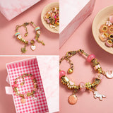 Charms bracelet kit 1 lot de 68 pièces jouet DIY charms kit charm bracelet making kit jouet fille 5 ans ensemble de bracelets exquis