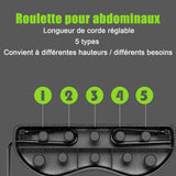 Roue abdominale 1,2kg tendeur multifonctionnel double roue abdominale ronde minceur du ventre perte bras renforcement des abdominaux