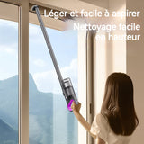 Aspirateur vertical sans fil 120w 2000 mah 10 kpa 260 ml 3ème vitesse longue durée de vie de la batterie léger et facile à tenir