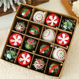 Boule de noël, ornements d'arbre de noël, boule de forme spéciale, robe de vacances, boîte-cadeau, pendentif boule peinte