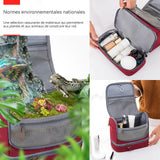 Trousse de toilette 13x21x25cm 600D toile oxford suspendu rouge trousse de maquillage étanche sac de voyage organisateur pratique