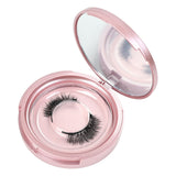 Faux cils 12 mm magnetique avec boîte de rangement et miroir épais naturel réutilisables matériaux naturels cils magnetique portable