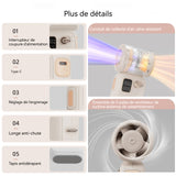 Mini ventilateur portatif d'extérieur portable à affichage numérique petit ventilateur à forte puissance éolienne rétro léger