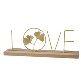 Ornements 35x12,5x7,2cm light luxury gold ginkgo biloba alphabet ornament home living room decoration petits objets decoratifs