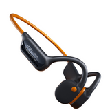 Casque conduction osseuse IPX8 230mA orange bluetooth 5,3 ecouteurs bluetooth sans fil avec mémoire 32Go casque bluetooth sans fil