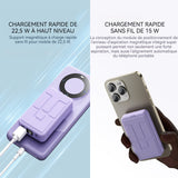 Batterie externe magnétique 10000mah 4 ports 22.5w charge rapide affichage led pliable chargeur portable power bank pour telephone