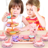 Jouet ensemble de 46 pièces thé de l'après-midi coffret cadeau pour enfants maison de jeu convient aux enfants de 3 ans et plus