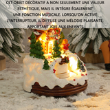 Ornements 12x12x16cm lumineux de maison de musique cabine veilleuse boîte musique cadeau de noël exquis pour enfants avec emballage
