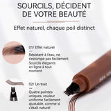 rayon à sourcils à quatre pointes 5 g 11,5x2cm 5 couleurs Facile à appliquer Résistant à l'eau et aux bavures Couleur longue tenue