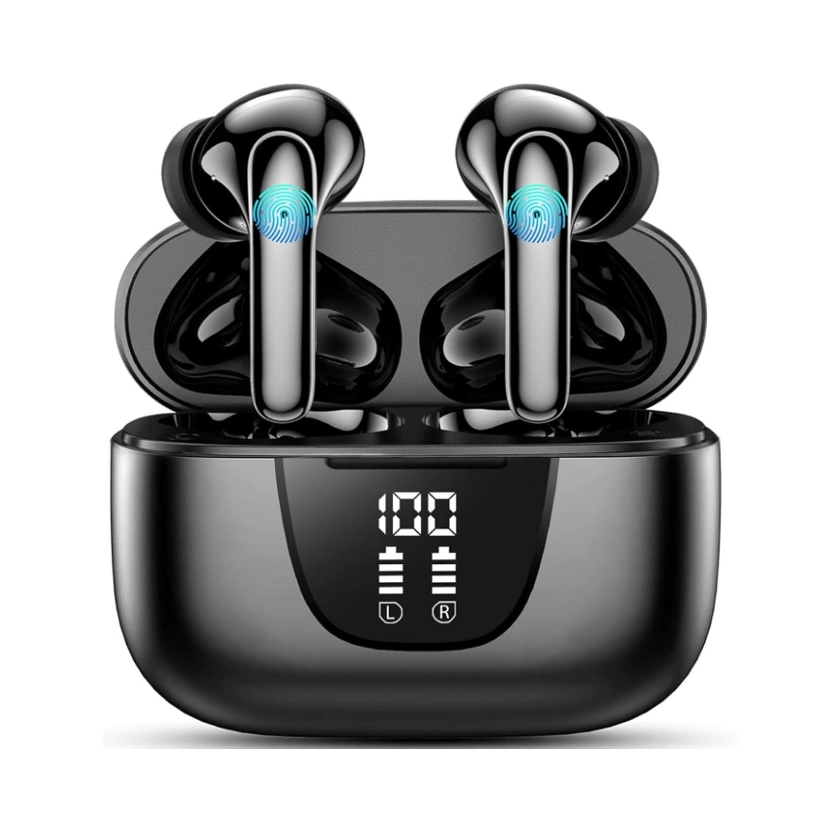Ecouteurs bluetooth sans fil 36 heures durée d'utilisation réduction bruit à longue portée ecouteurs bluetooth intra-auriculaires
