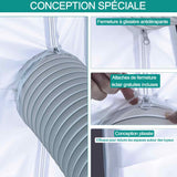 Joint de fenetre climatisation 162x25cm ouverture unique style de fermeture éclair convient au déshumidificateur de climatiseur