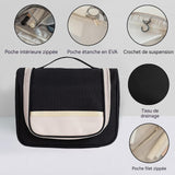 Trousse de toilette 23x25x11 cm tissu sergé double face suspendu trousse de maquillage étanche sac de voyage organisateur pratique