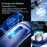 Ventilateur de cou sans fil 4000mah 5600rpm 5w avec affichage numérique 3 vitesses réglable ventilateur portable éventail de cou